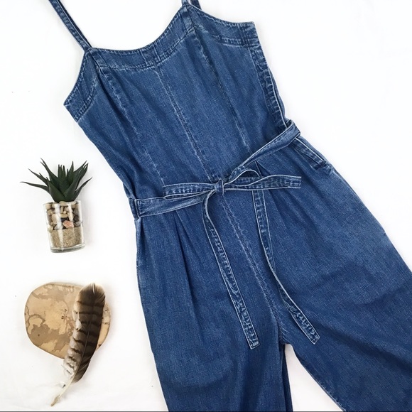 AG Denim Belted Wide Leg Jumpsuit - Picture 2 of 8